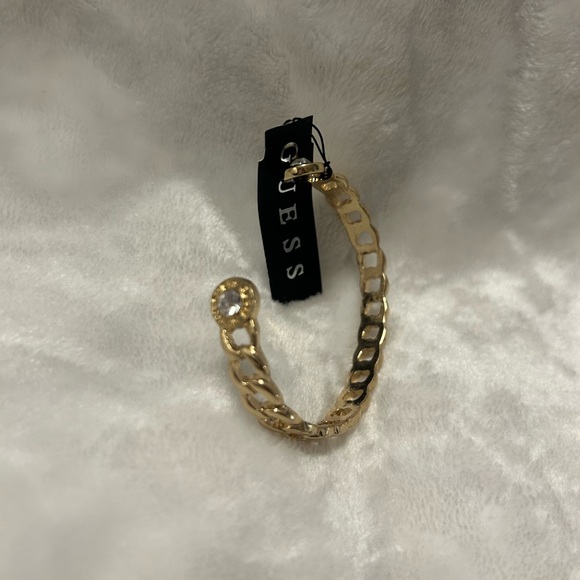 Guess gold rhinestone chain open cuff bracelet - Picture 3 of 3